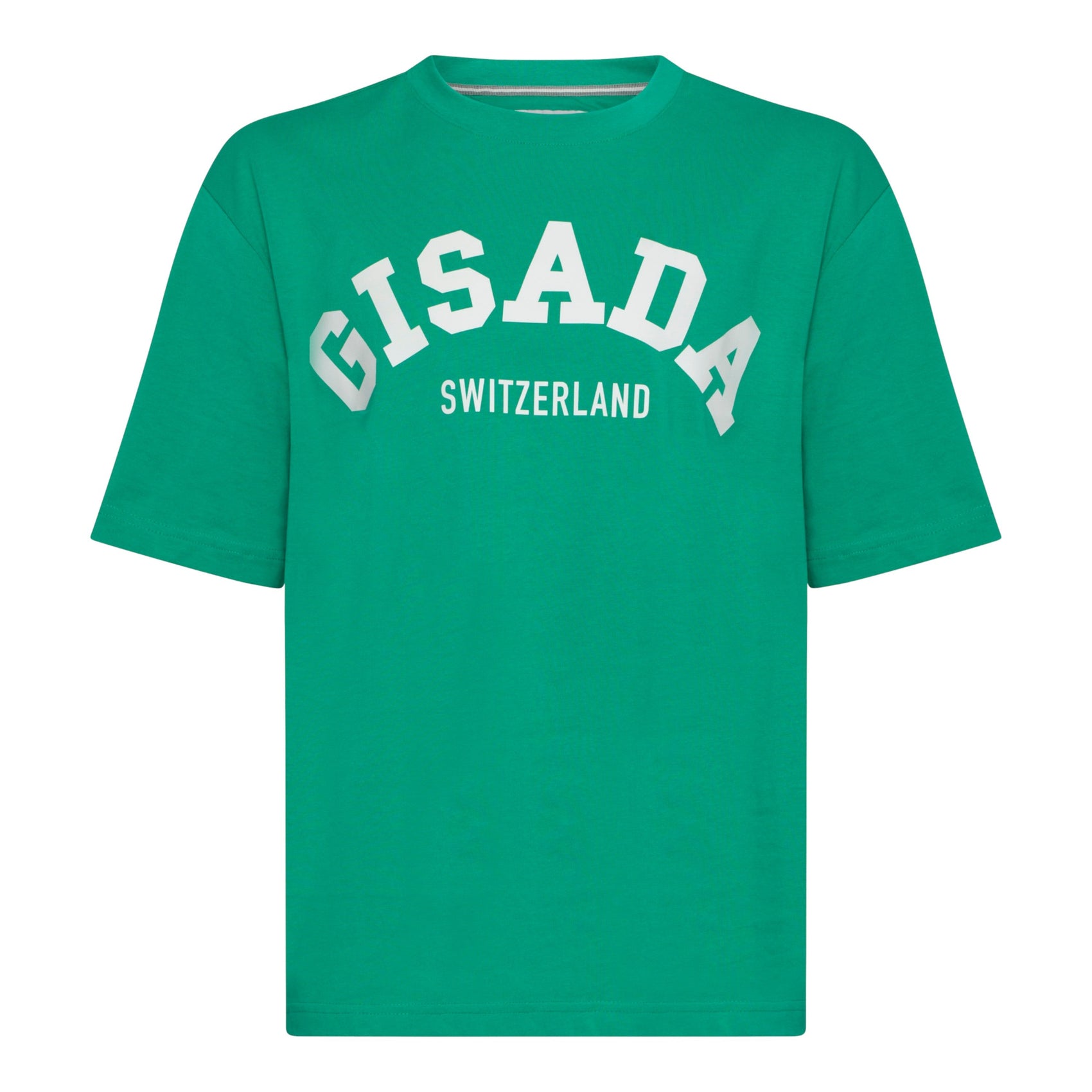 Oversized T-Shirt in Heavy Cotton with College Print - Gisada.com