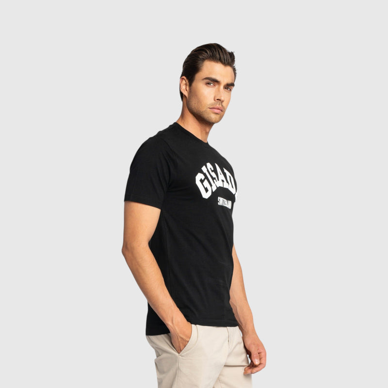 Oversized T-Shirt in Heavy Cotton with College Print - Gisada.com