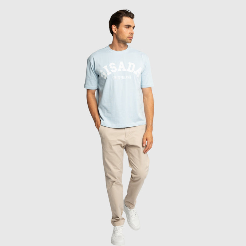 Oversized T-Shirt in Heavy Cotton with College Print - Gisada.com