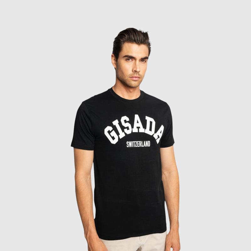 Oversized T-Shirt in Heavy Cotton with College Print - Gisada.com