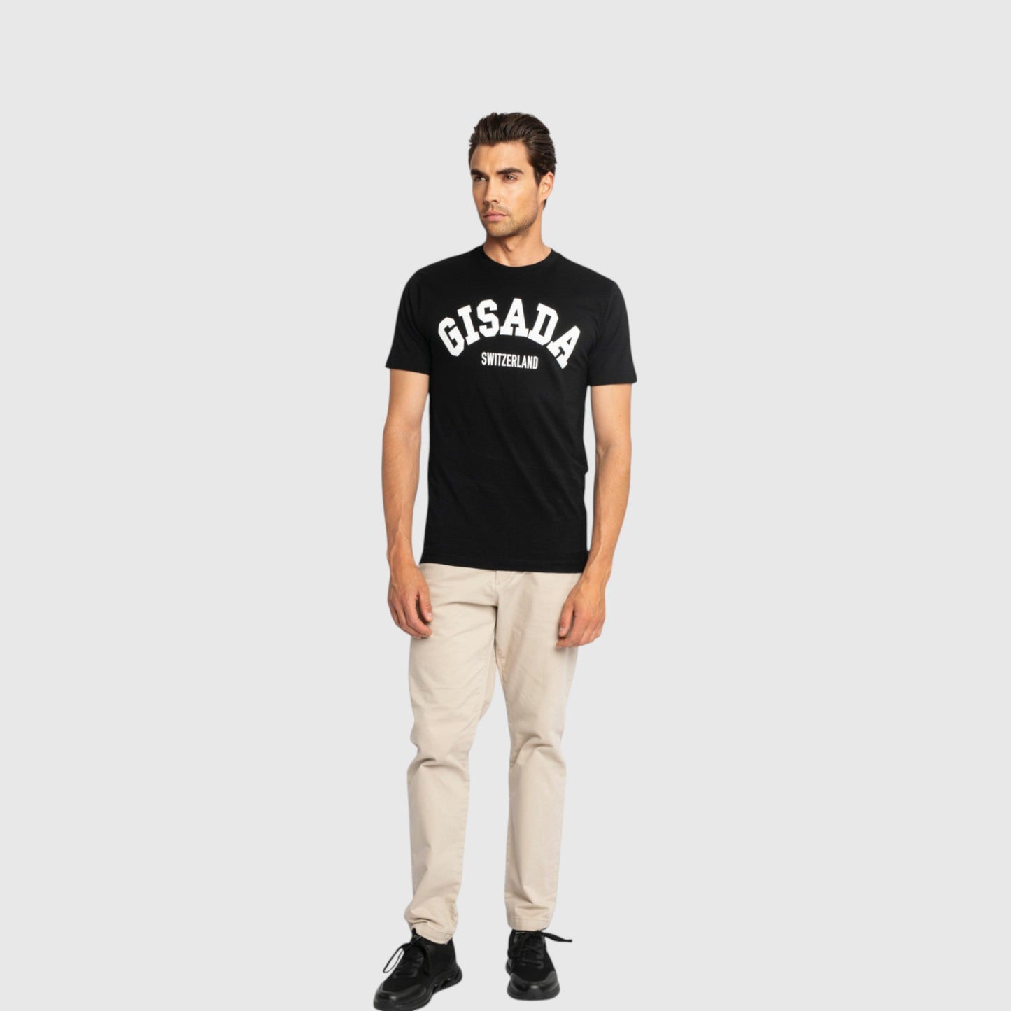 Oversized T-Shirt in Heavy Cotton with College Print - Gisada.com