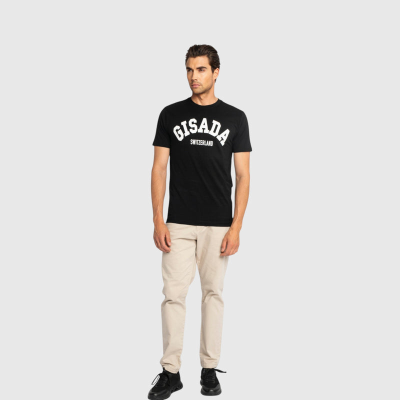 Oversized T-Shirt in Heavy Cotton with College Print - Gisada.com