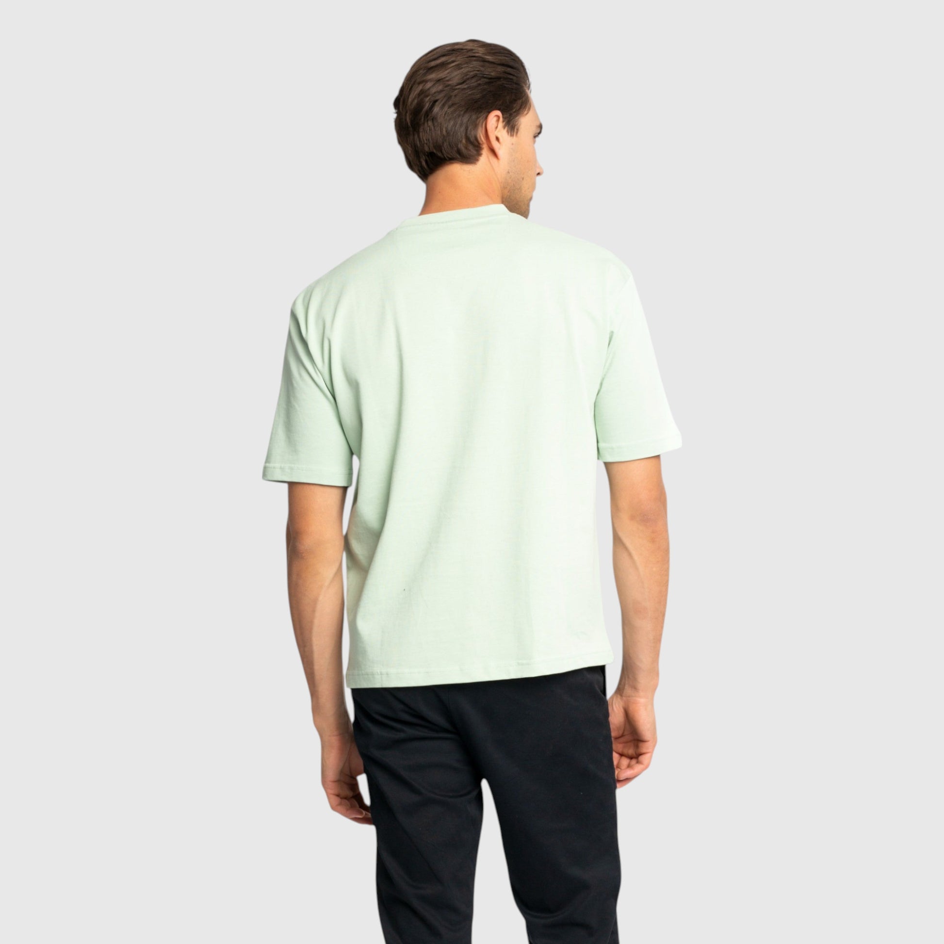 Oversized T-Shirt in Heavy Cotton with Cursive Print - Gisada.com