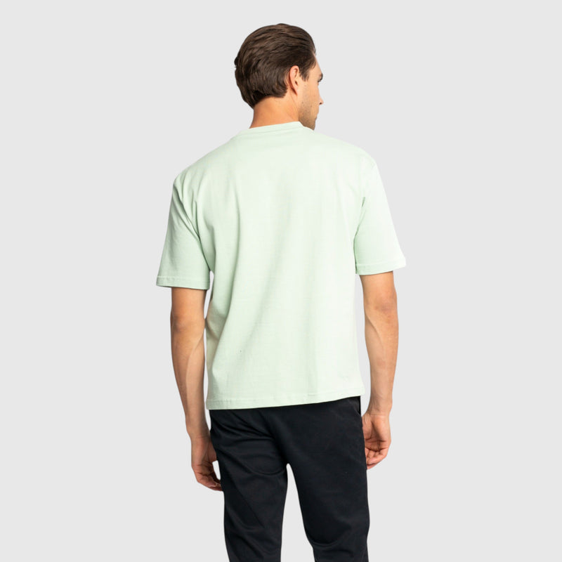 Oversized T-Shirt in Heavy Cotton with Cursive Print - Gisada.com