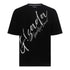 Oversized T-Shirt in Heavy Cotton with Cursive Print - Gisada.com