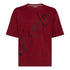 Oversized T-Shirt in Heavy Cotton with Cursive Print - Gisada.com