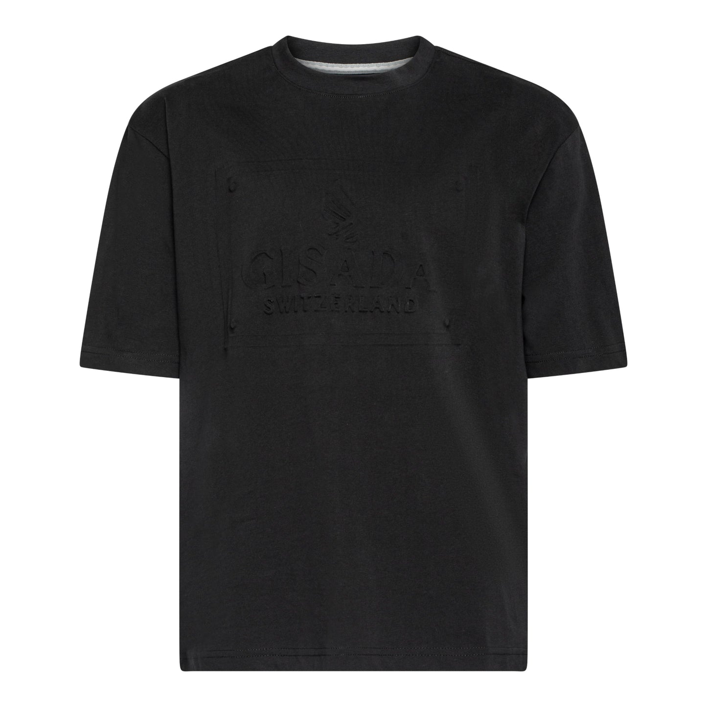 Oversized T-Shirt in Heavy Cotton with Embossed Logo - Gisada.com