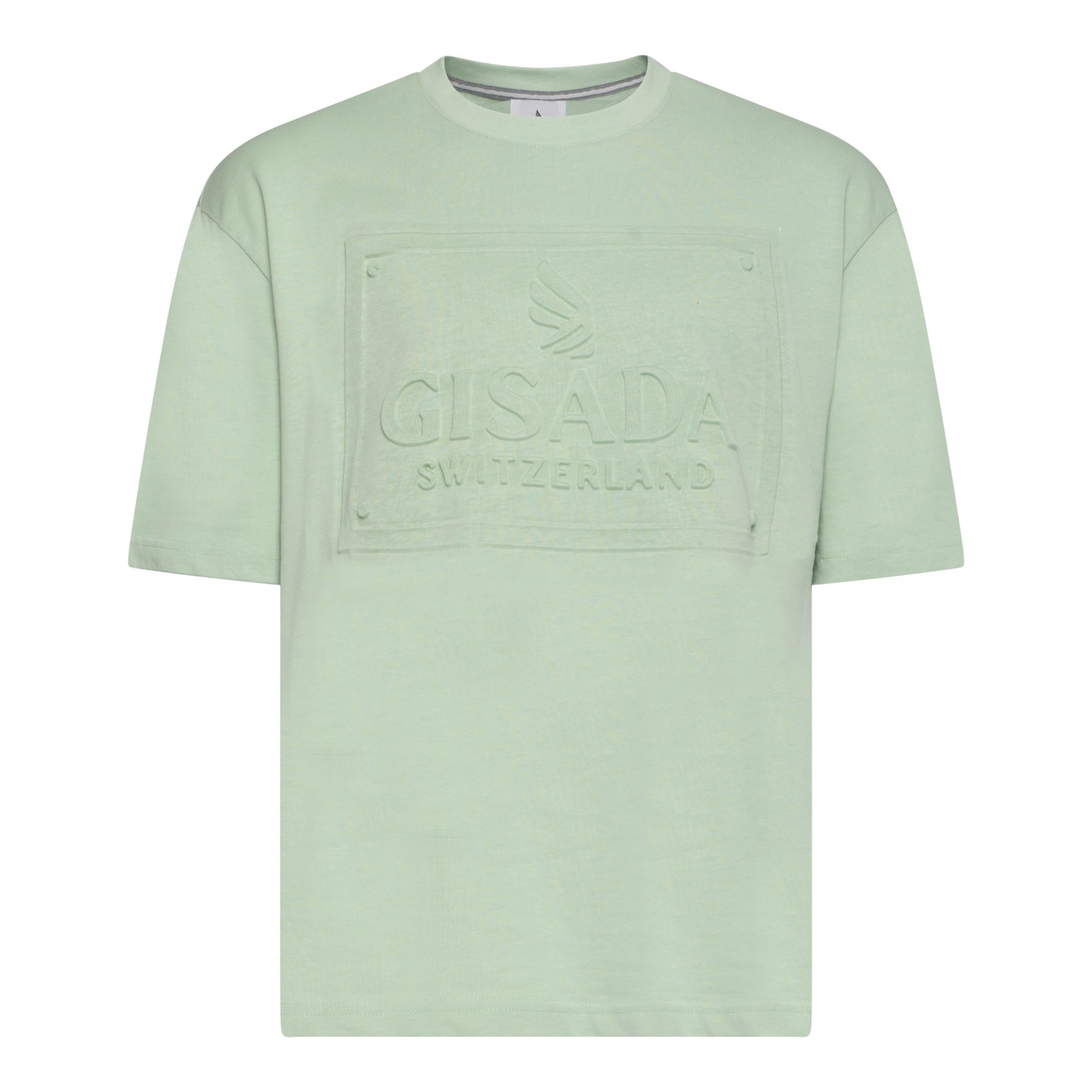 Oversized T-Shirt in Heavy Cotton with Embossed Logo - Gisada.com