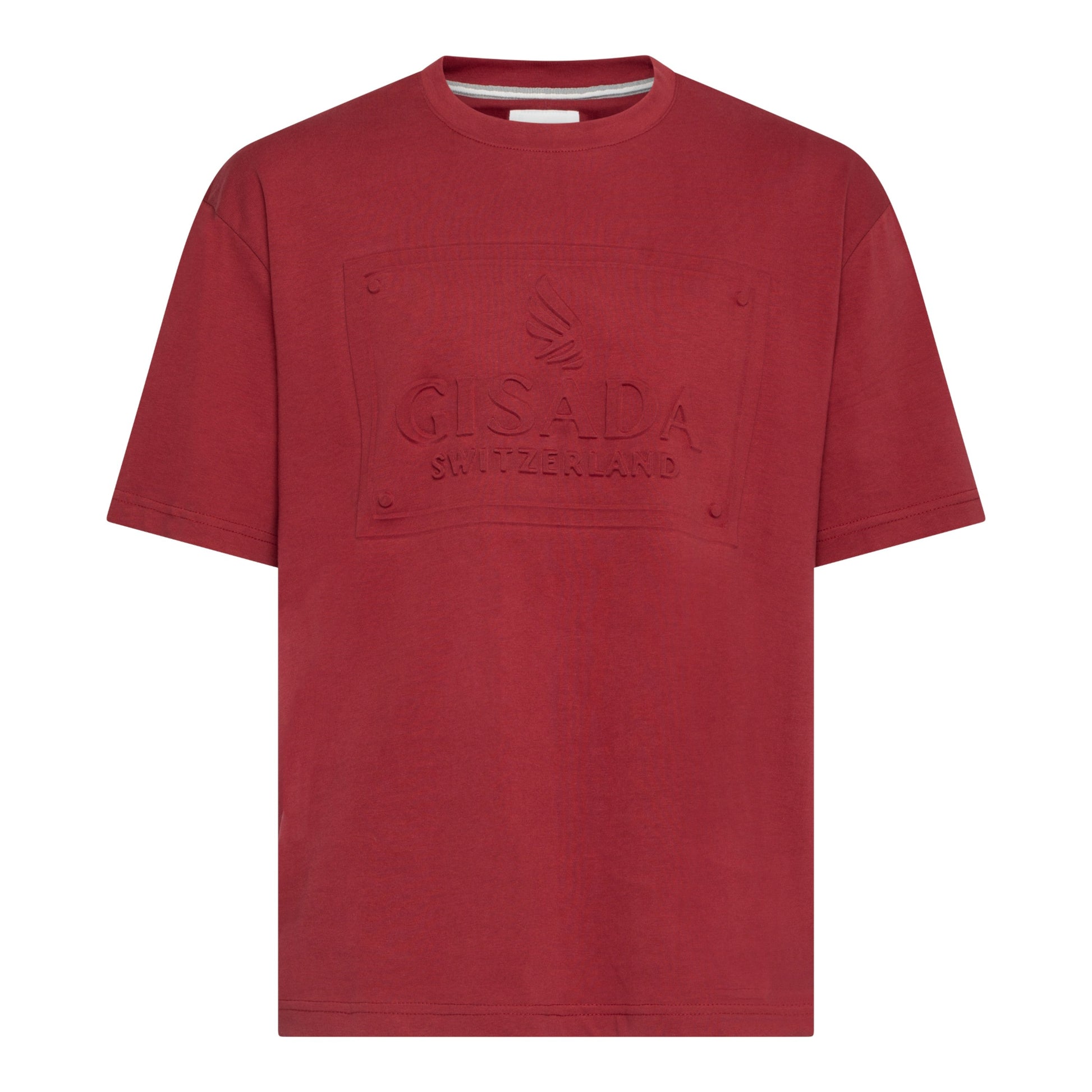 Oversized T-Shirt in Heavy Cotton with Embossed Logo - Gisada.com