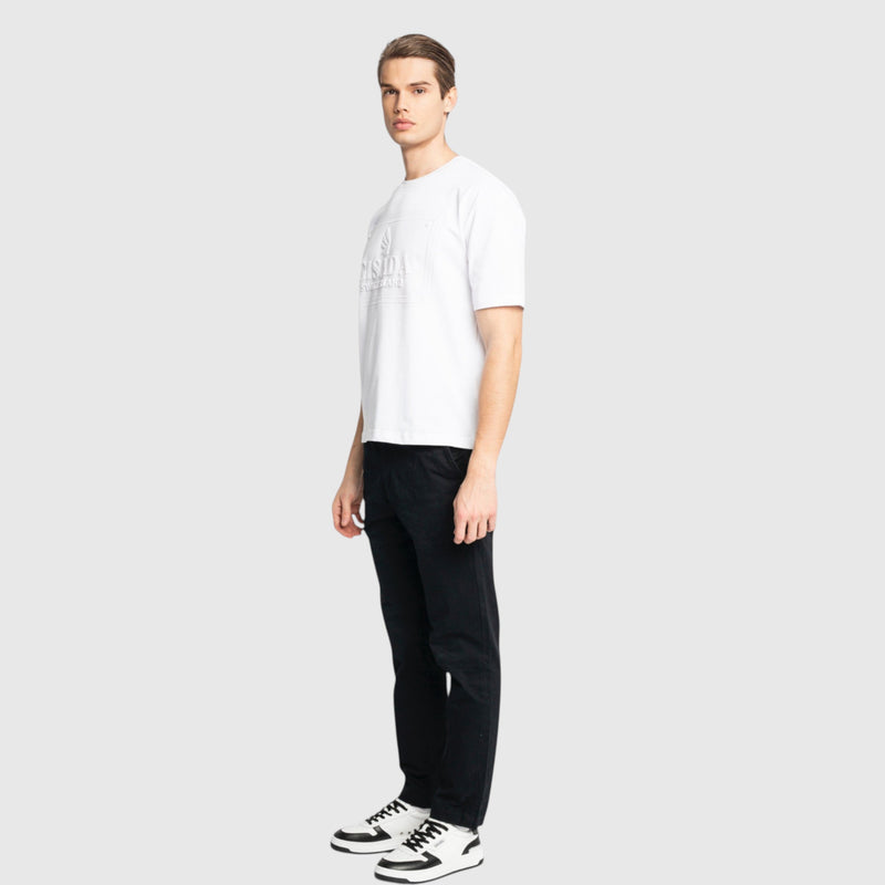Oversized T-Shirt in Heavy Cotton with Embossed Logo - Gisada.com