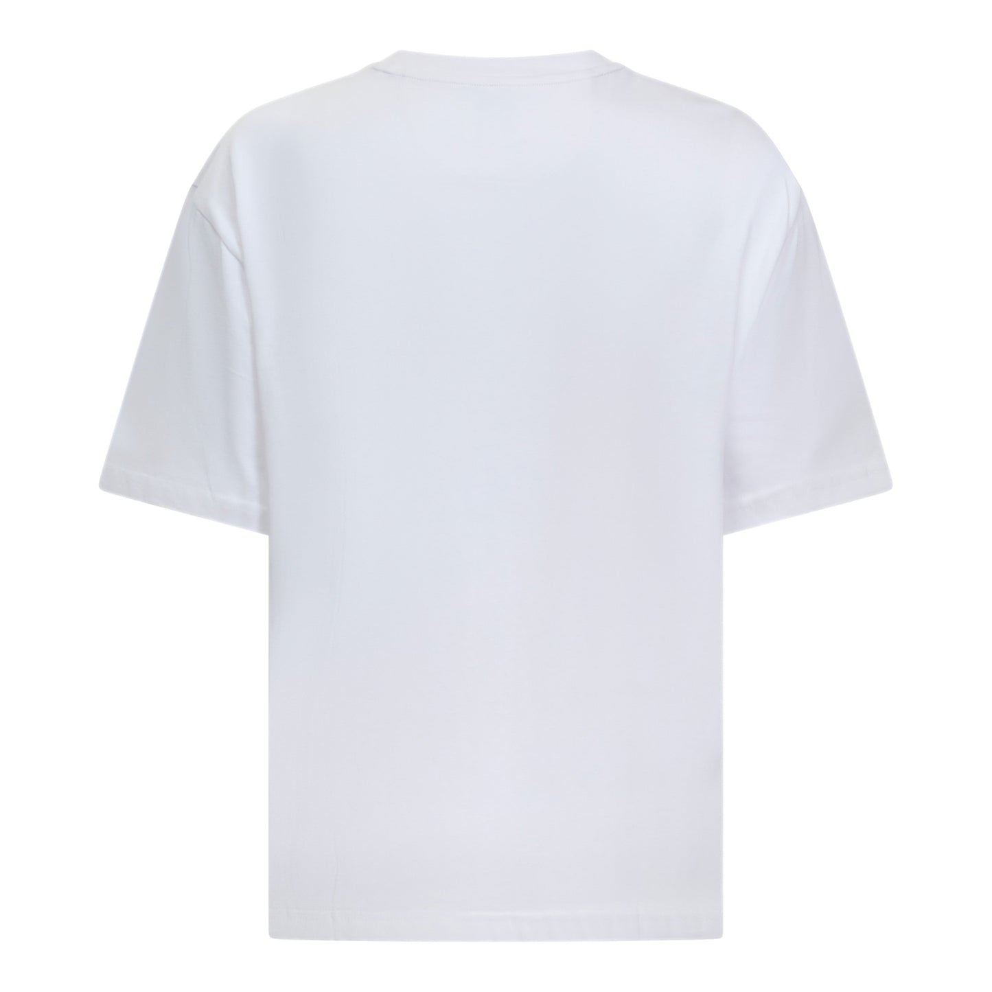Oversized T-Shirt in Heavy Cotton with Large Side Logo Flock Print - Gisada.com