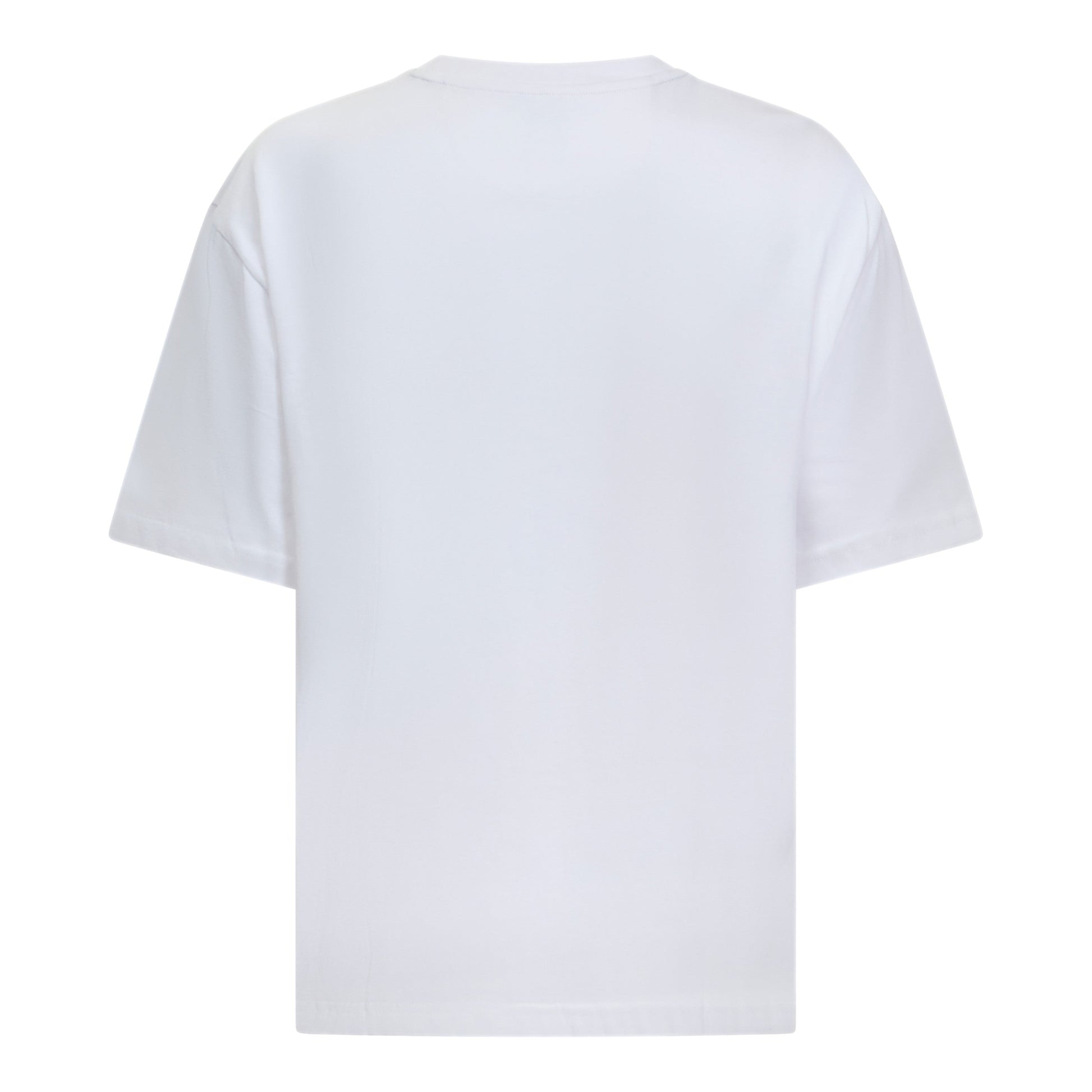 Oversized T-Shirt in Heavy Cotton with Large Side Logo Flock Print - Gisada.com