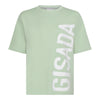 Oversized T-Shirt in Heavy Cotton with Large Side Logo Flock Print - Gisada.com