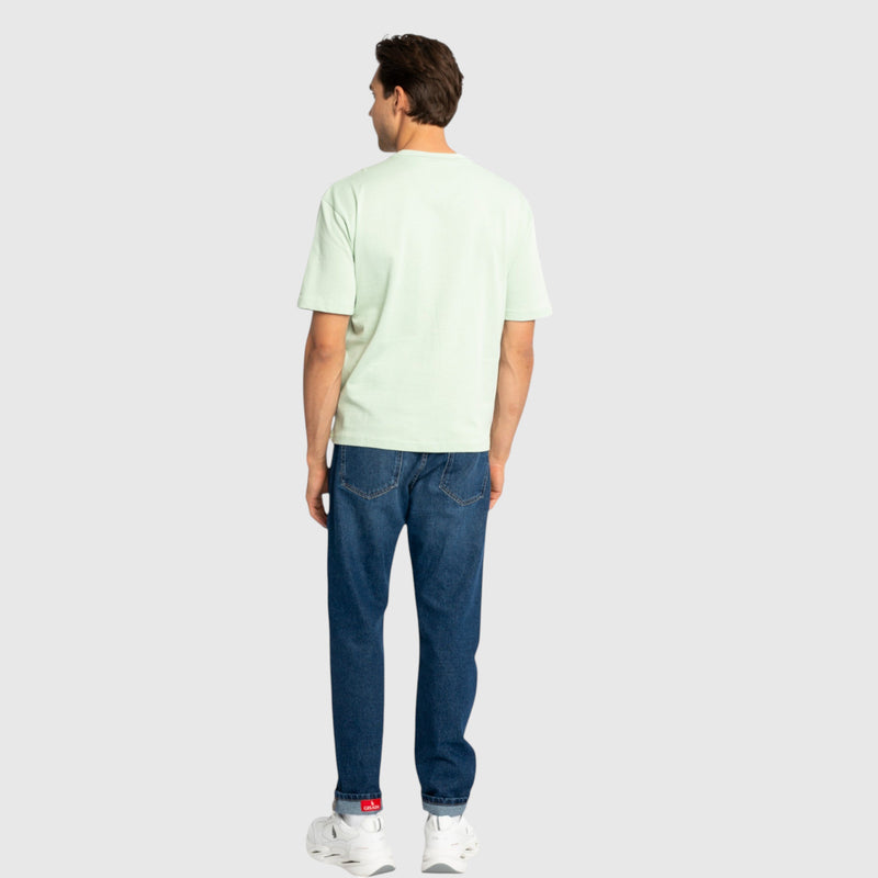 Oversized T-Shirt in Heavy Cotton with Large Side Logo Flock Print - Gisada.com
