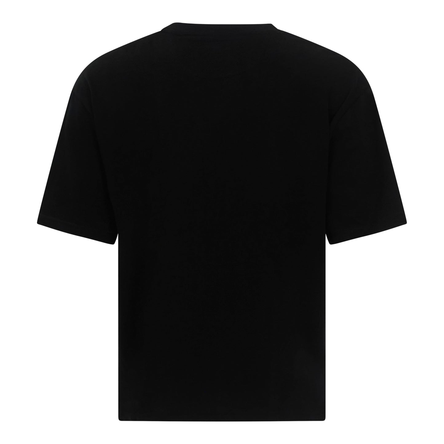 Oversized T-Shirt in Heavy Cotton with Large Side Logo Flock Print - Gisada.com