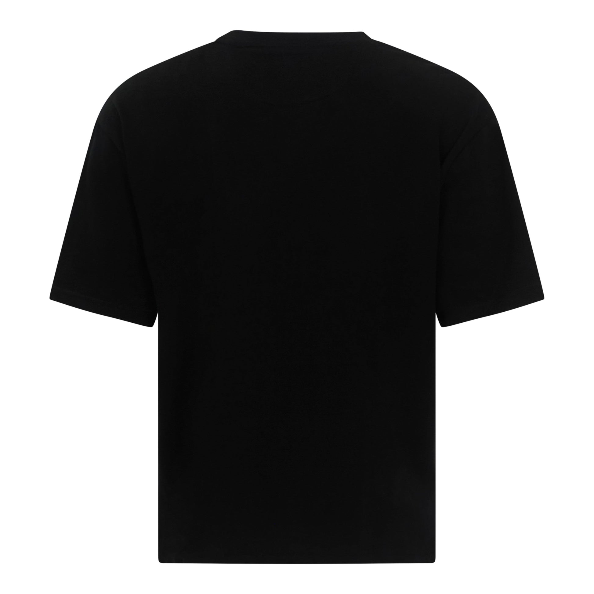 Oversized T-Shirt in Heavy Cotton with Large Side Logo Flock Print - Gisada.com