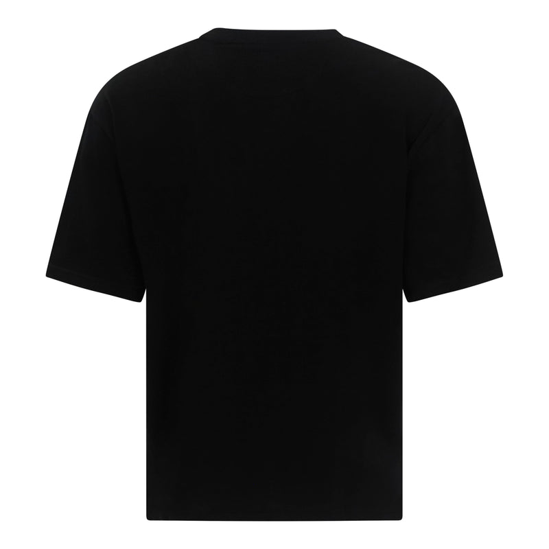 Übergroßes T-Shirt aus schwerer Baumwolle mit großem Logo-Flockdruck an der Seite