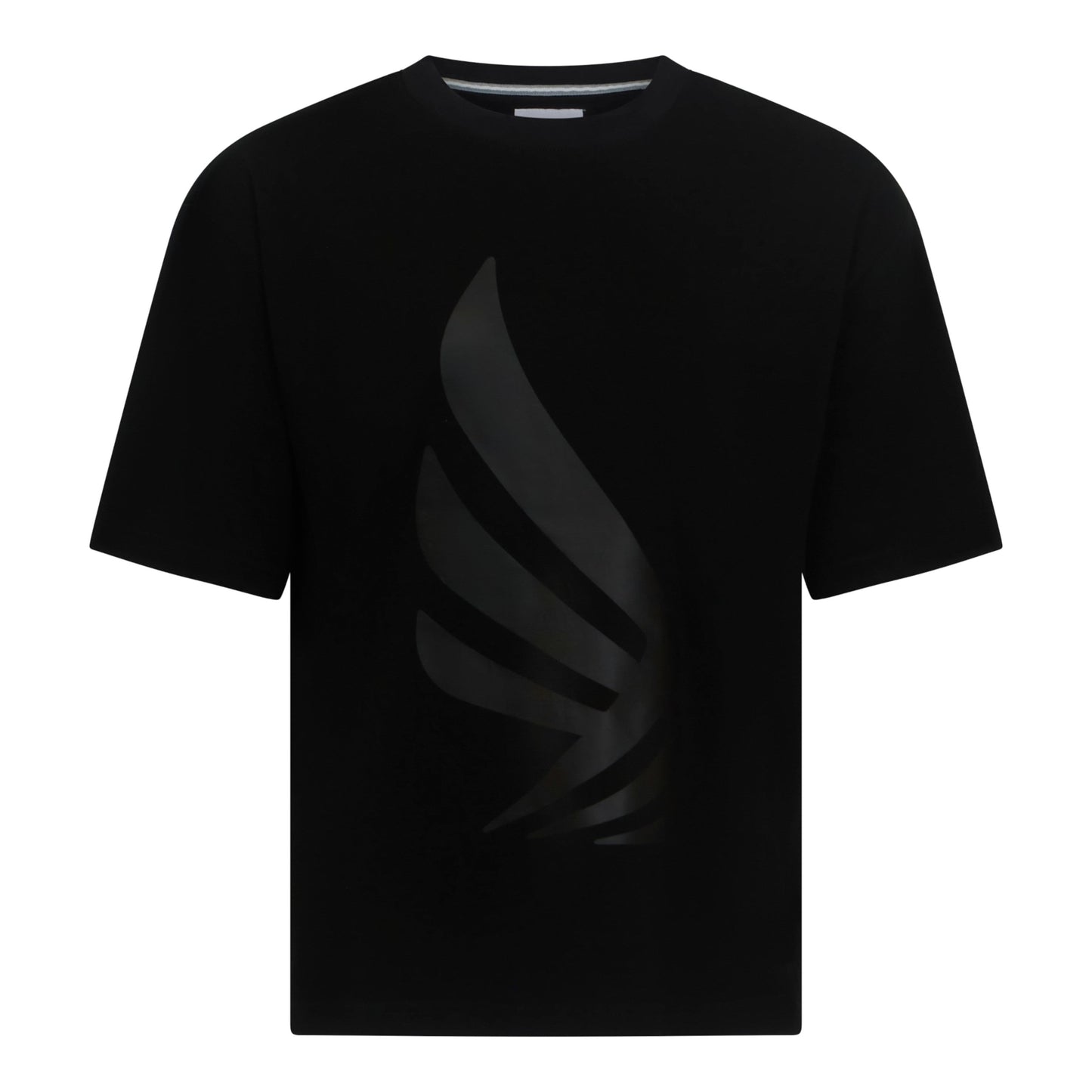 Oversized T-Shirt in Heavy Cotton with Silicon Printed Logo - Gisada.com