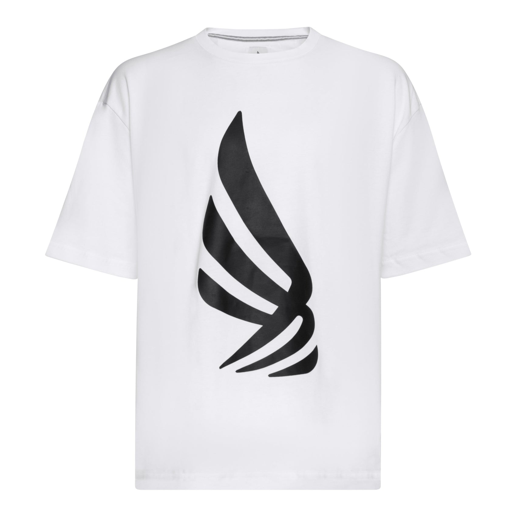Oversized T-Shirt in Heavy Cotton with Silicon Printed Logo - Gisada.com
