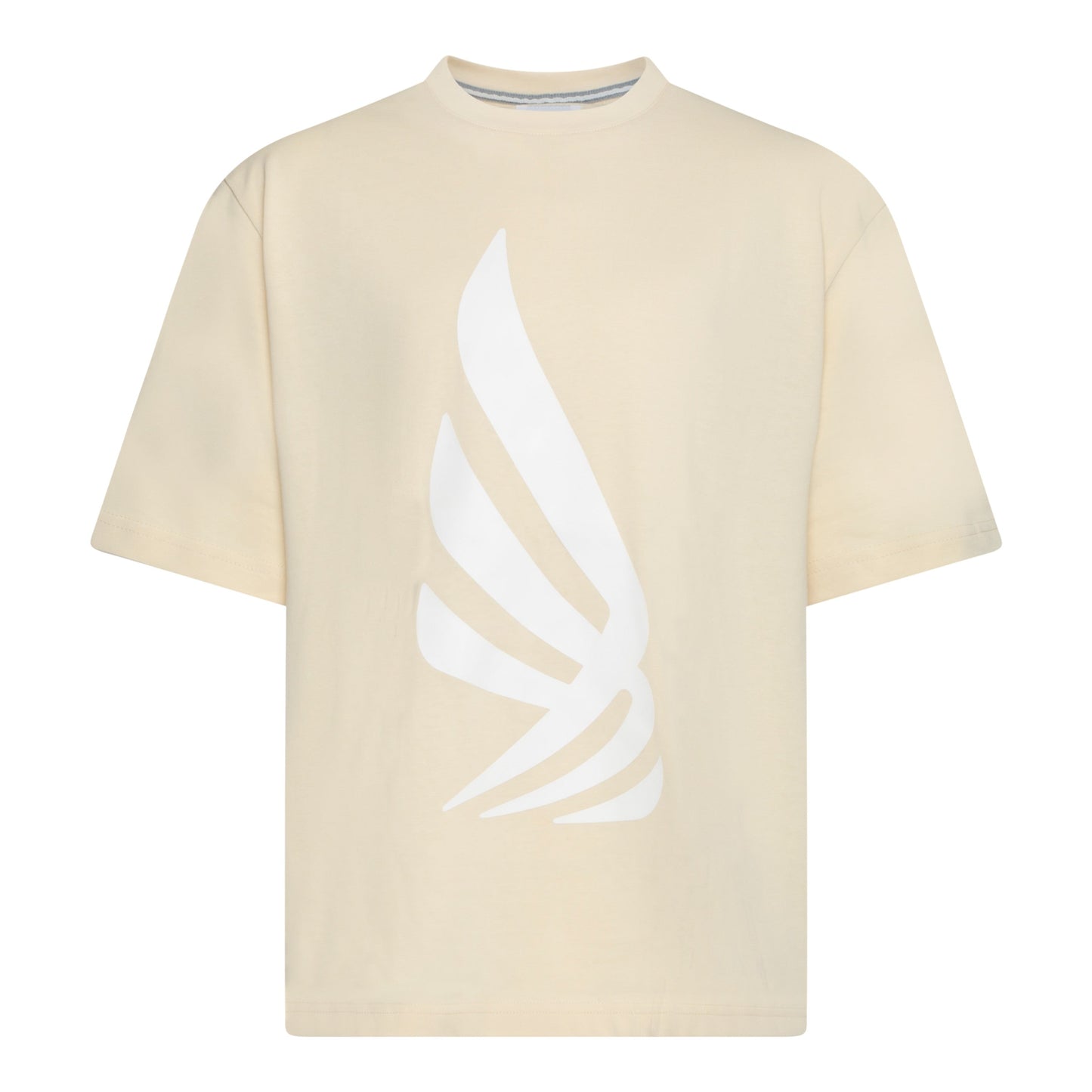 Oversized T-Shirt in Heavy Cotton with Silicon Printed Logo - Gisada.com