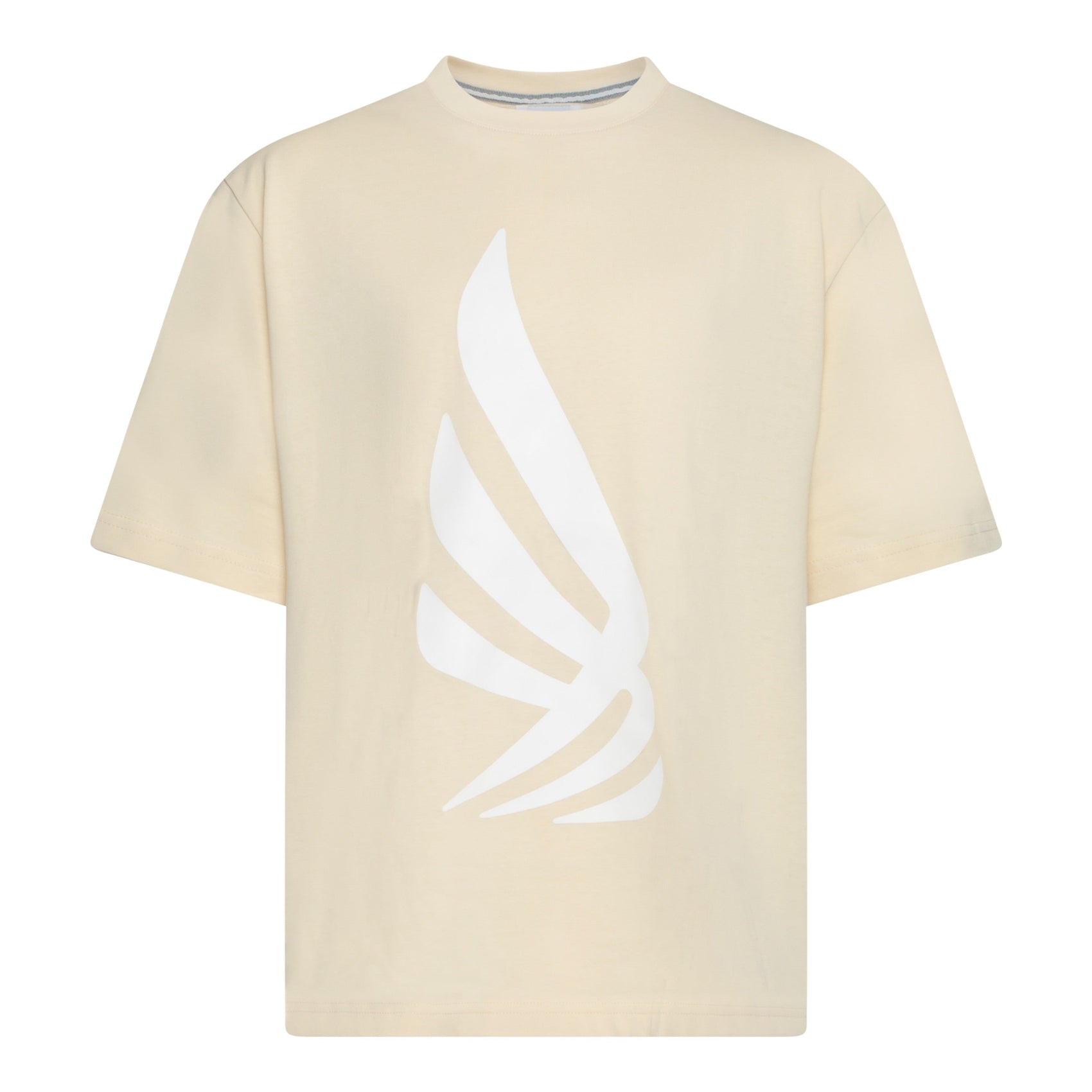 Oversized T-Shirt in Heavy Cotton with Silicon Printed Logo - Gisada.com