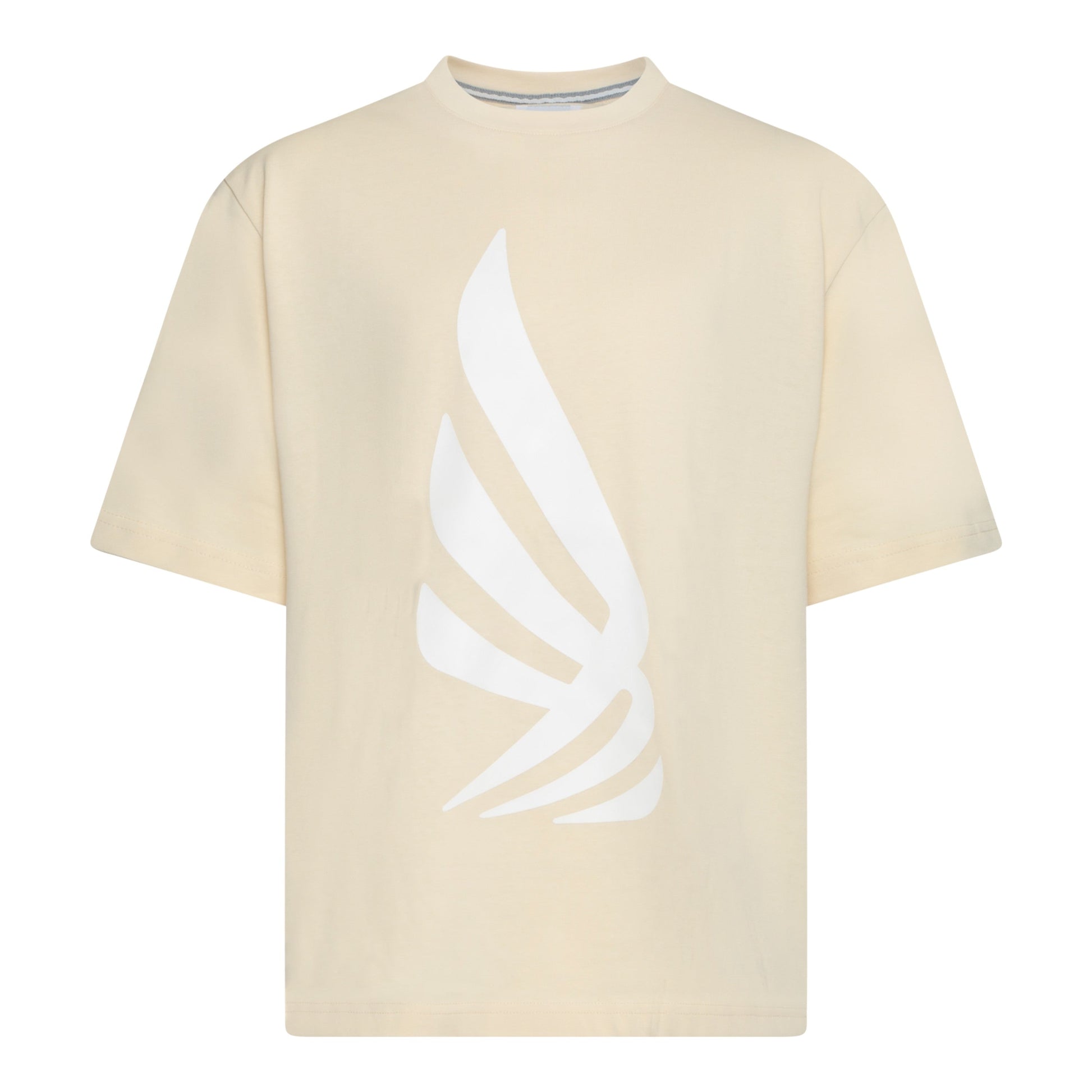 Oversized T-Shirt in Heavy Cotton with Silicon Printed Logo - Gisada.com