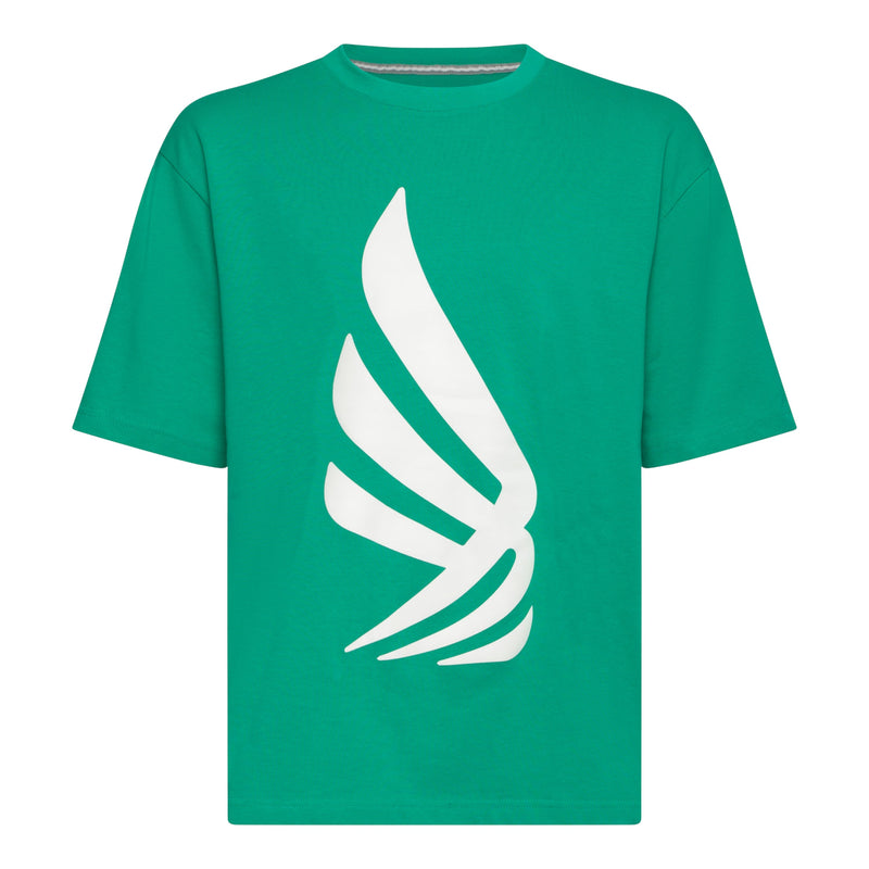 Oversized T-Shirt in Heavy Cotton with Silicon Printed Logo - Gisada.com