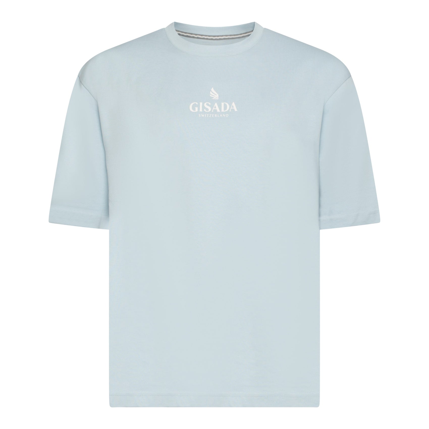 Oversized T-Shirt in Heavy Cotton with Small Central Printed Logo - Gisada.com