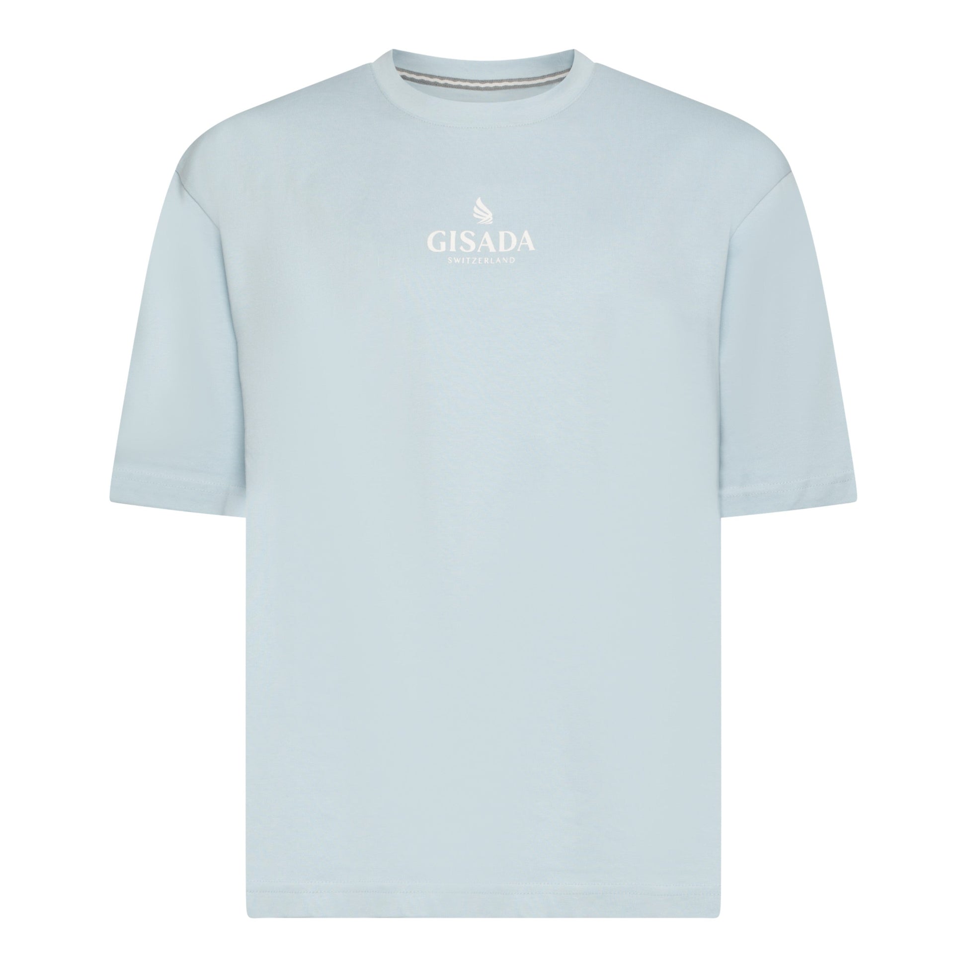 Oversized T-Shirt in Heavy Cotton with Small Central Printed Logo - Gisada.com