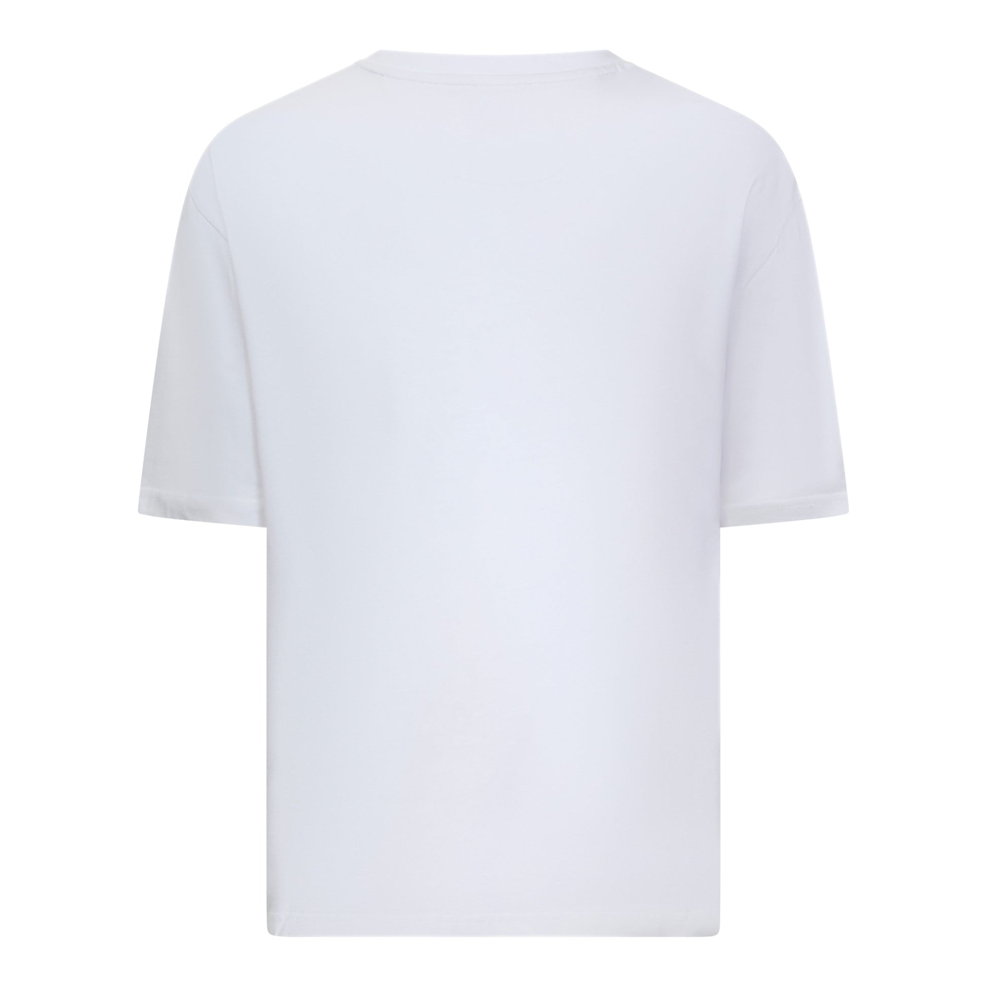 Oversized T-Shirt in Heavy Cotton with Small Central Printed Logo - Gisada.com