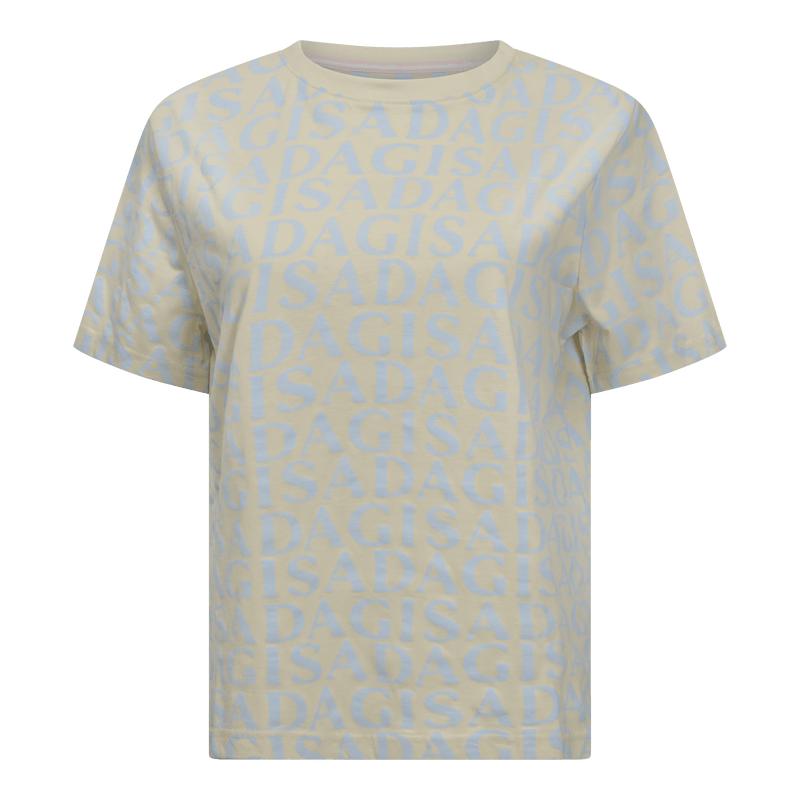Oversized T-Shirt in Jersey Cotton with Allover Print - Gisada.com