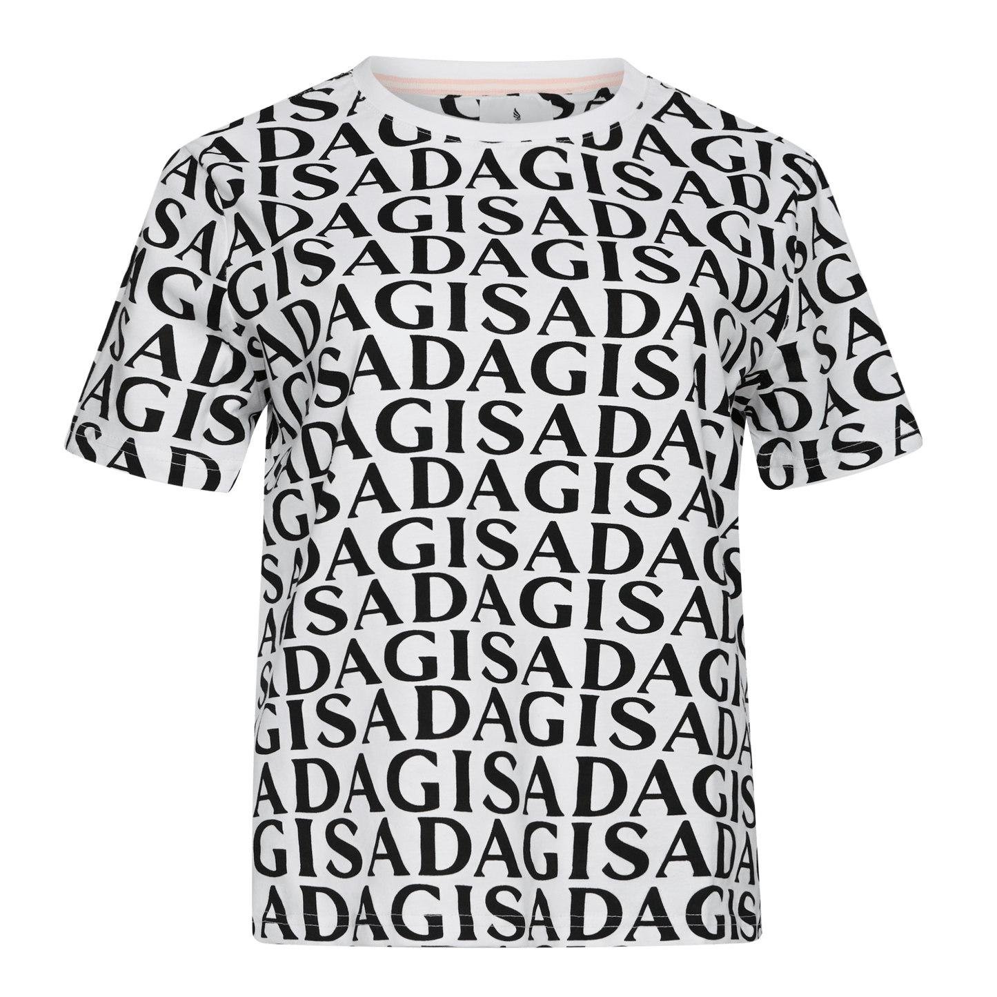 Oversized T-Shirt in Jersey Cotton with Allover Print - Gisada.com