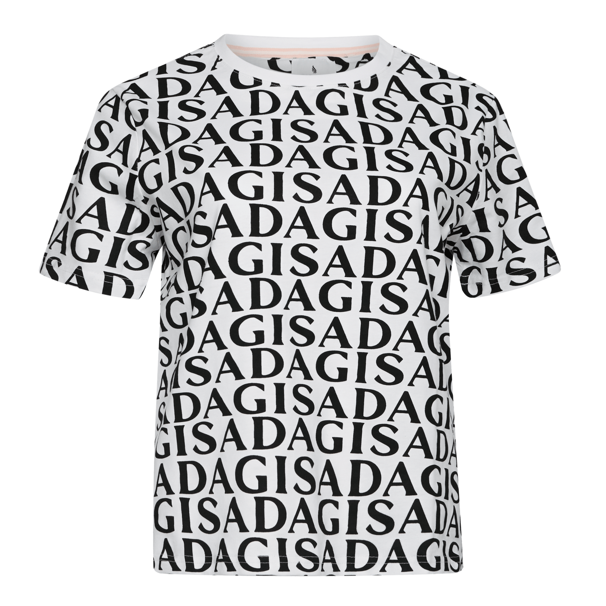 Oversized T-Shirt in Jersey Cotton with Allover Print - Gisada.com