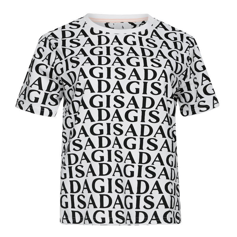 Oversized T-Shirt in Jersey Cotton with Allover Print - Gisada.com