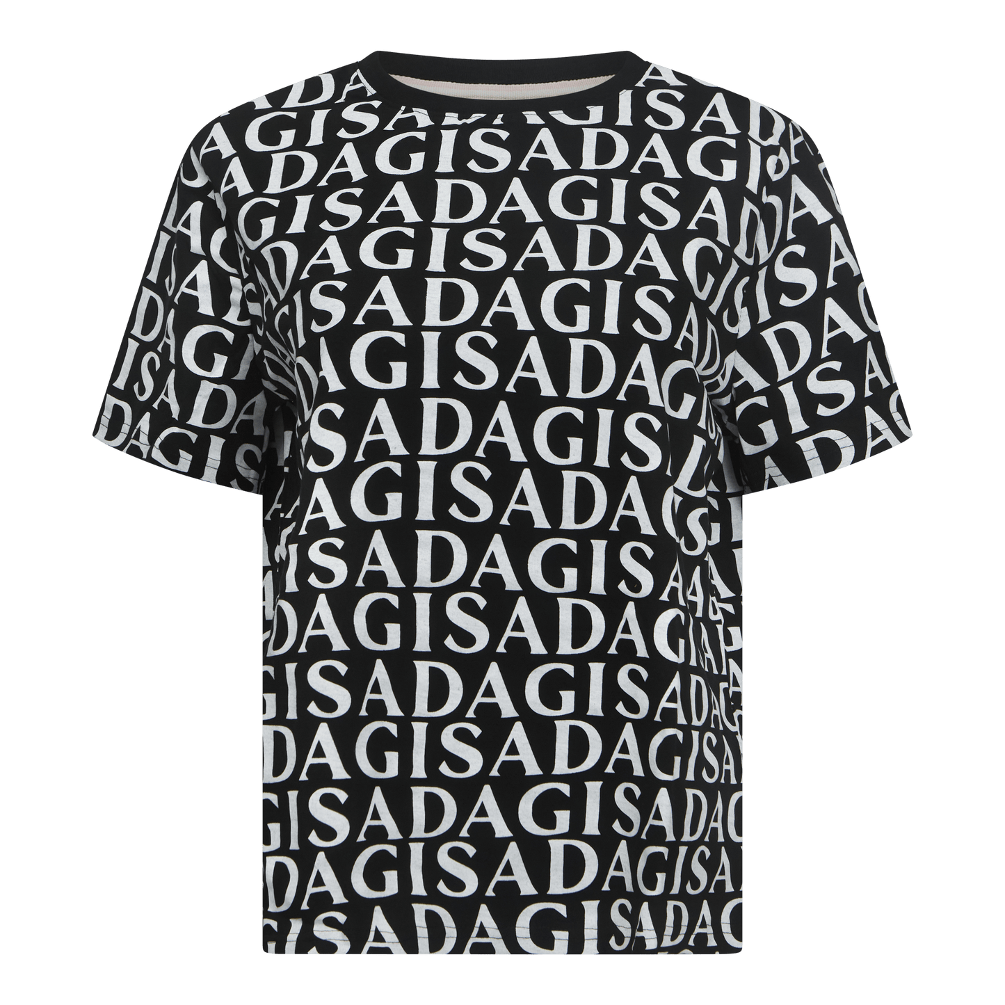 Oversized T-Shirt in Jersey Cotton with Allover Print - Gisada.com