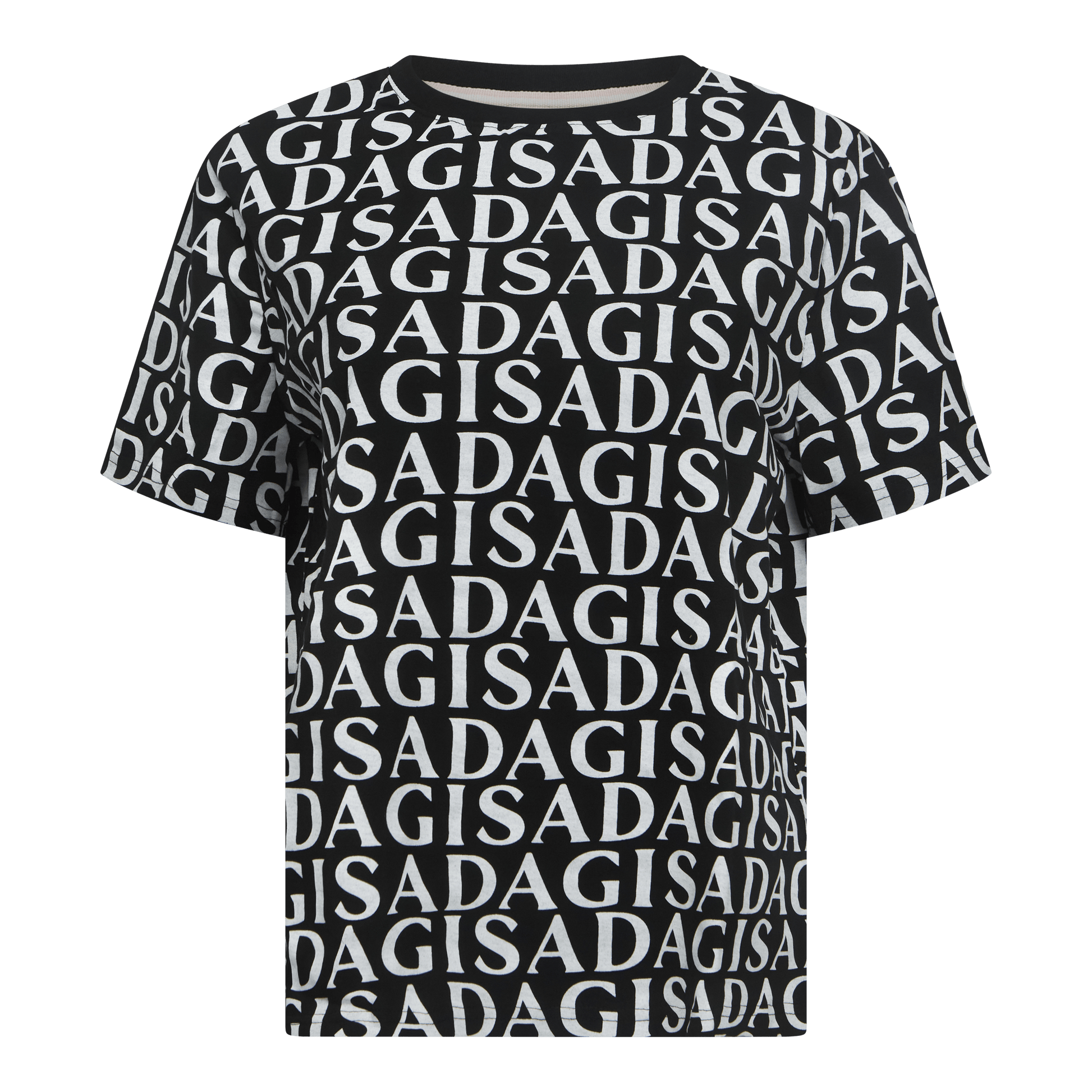 Oversized T-Shirt in Jersey Cotton with Allover Print - Gisada.com