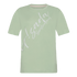 Oversized T-Shirt in Jersey Cotton with Cursive Flock Print - Gisada.com