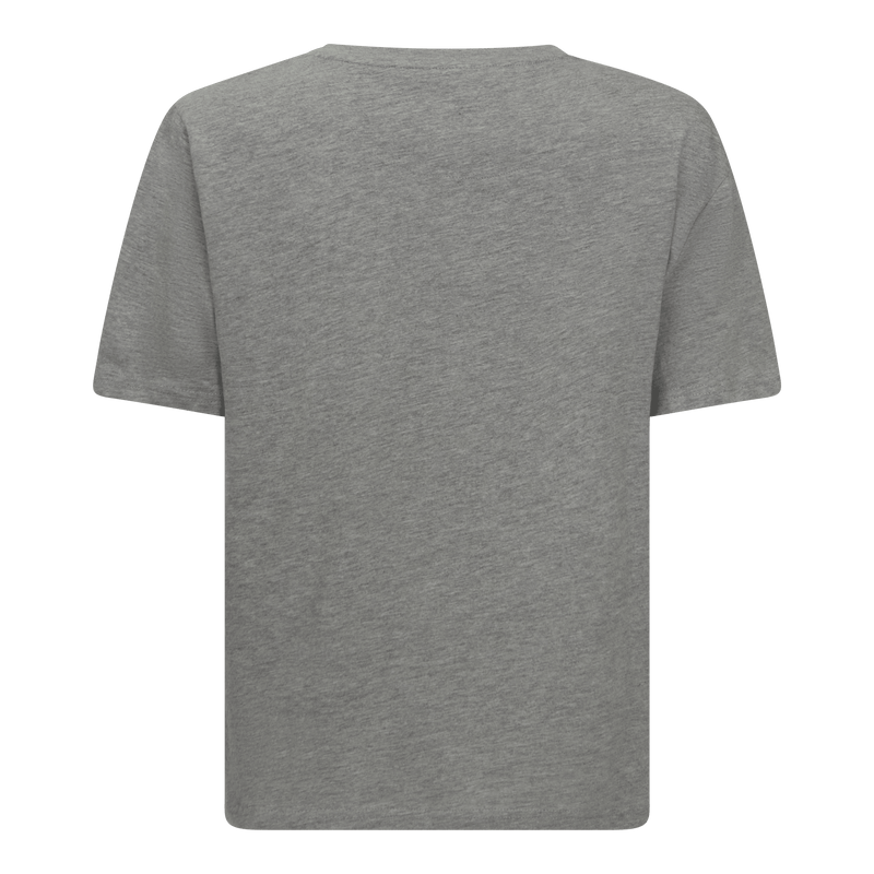 Oversized T-Shirt in Jersey Cotton with Cursive Flock Print - Gisada.com