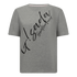 Oversized T-Shirt in Jersey Cotton with Cursive Flock Print - Gisada.com