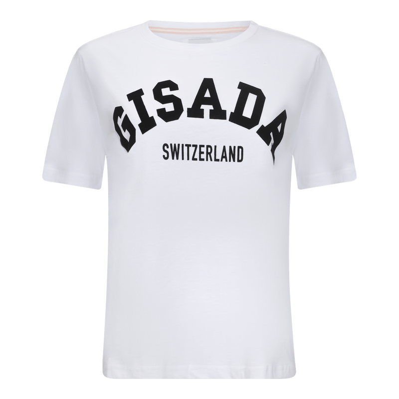 Oversized T-Shirt in Jersey Cotton with Flock Print - Gisada.com