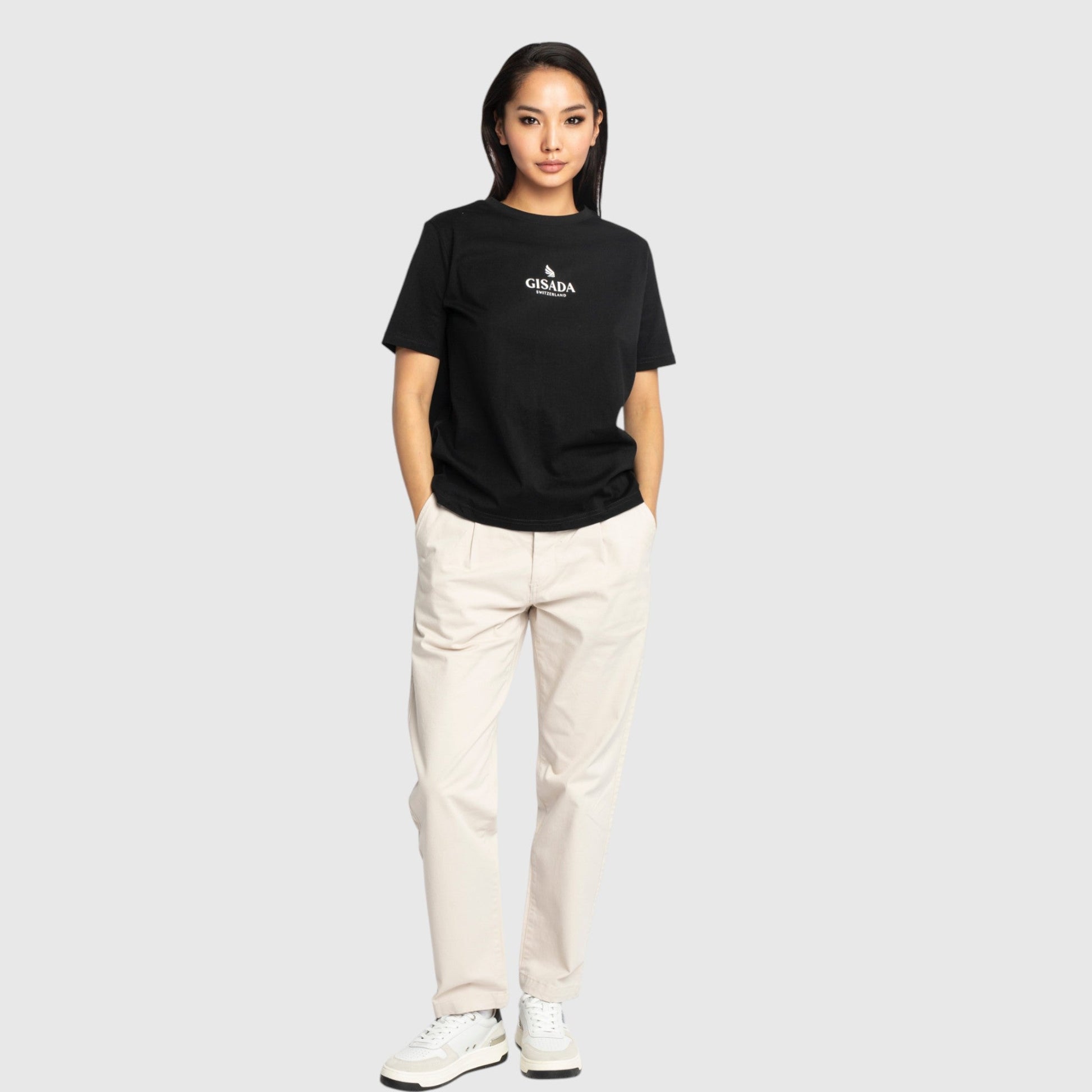 Oversized T-Shirt in Jersey Cotton with Small Silicon Logo - Gisada.com
