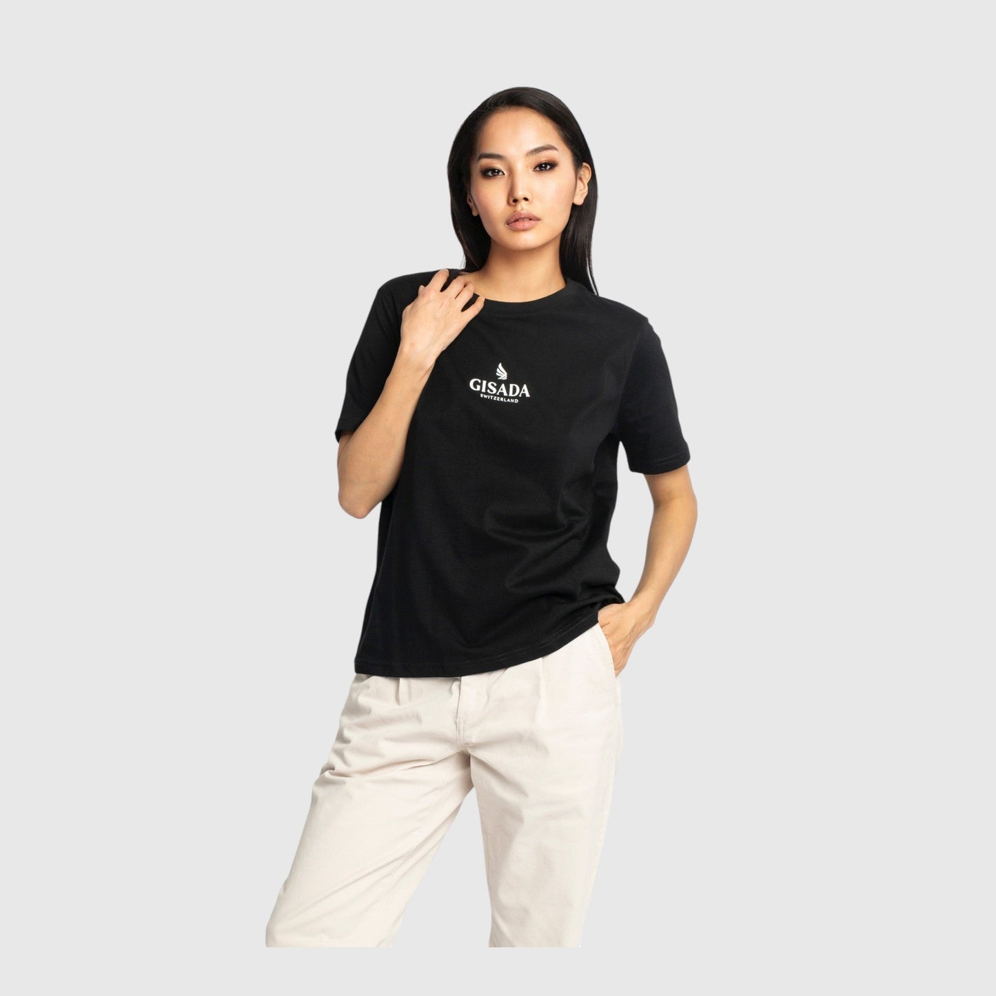 Oversized T-Shirt in Jersey Cotton with Small Silicon Logo - Gisada.com