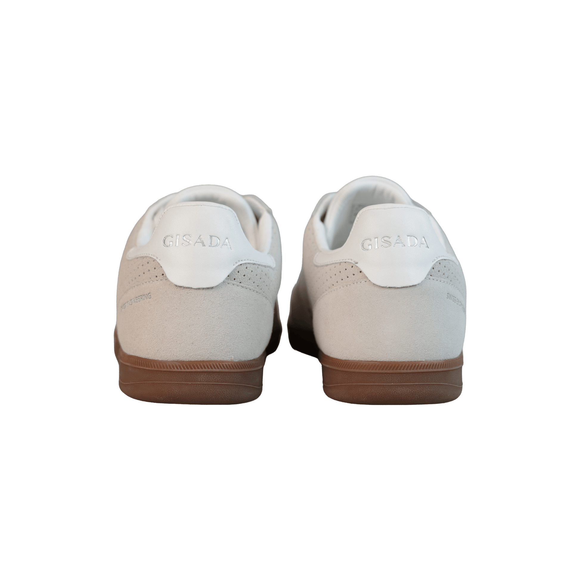 Perforated Flat Sole Sneaker in Suede Leather - Gisada.com