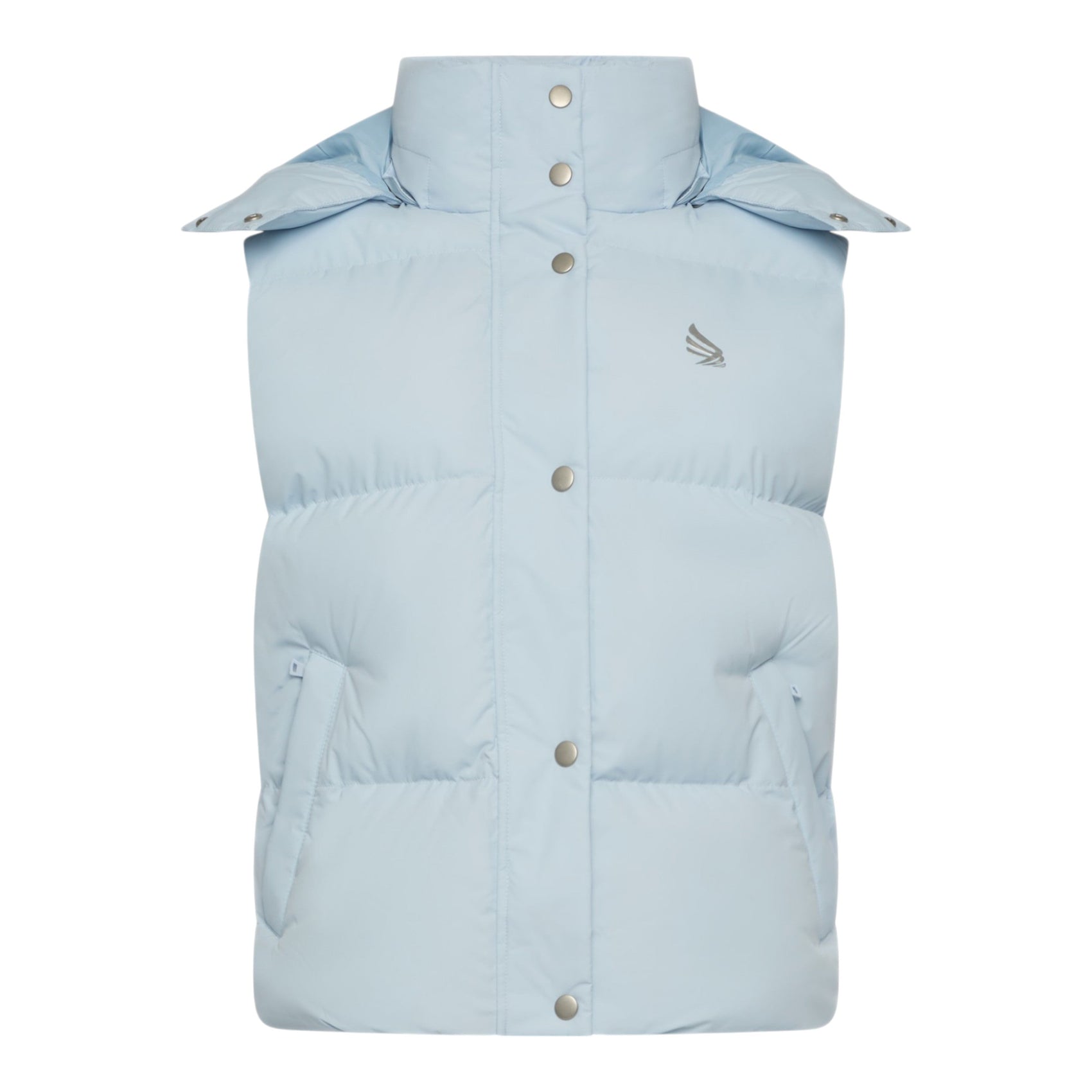 Puffer Gilet with Detachable Hood and Logo Print - Gisada.com