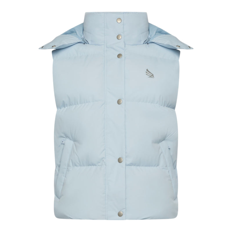 Puffer Gilet with Detachable Hood and Logo Print - Gisada.com