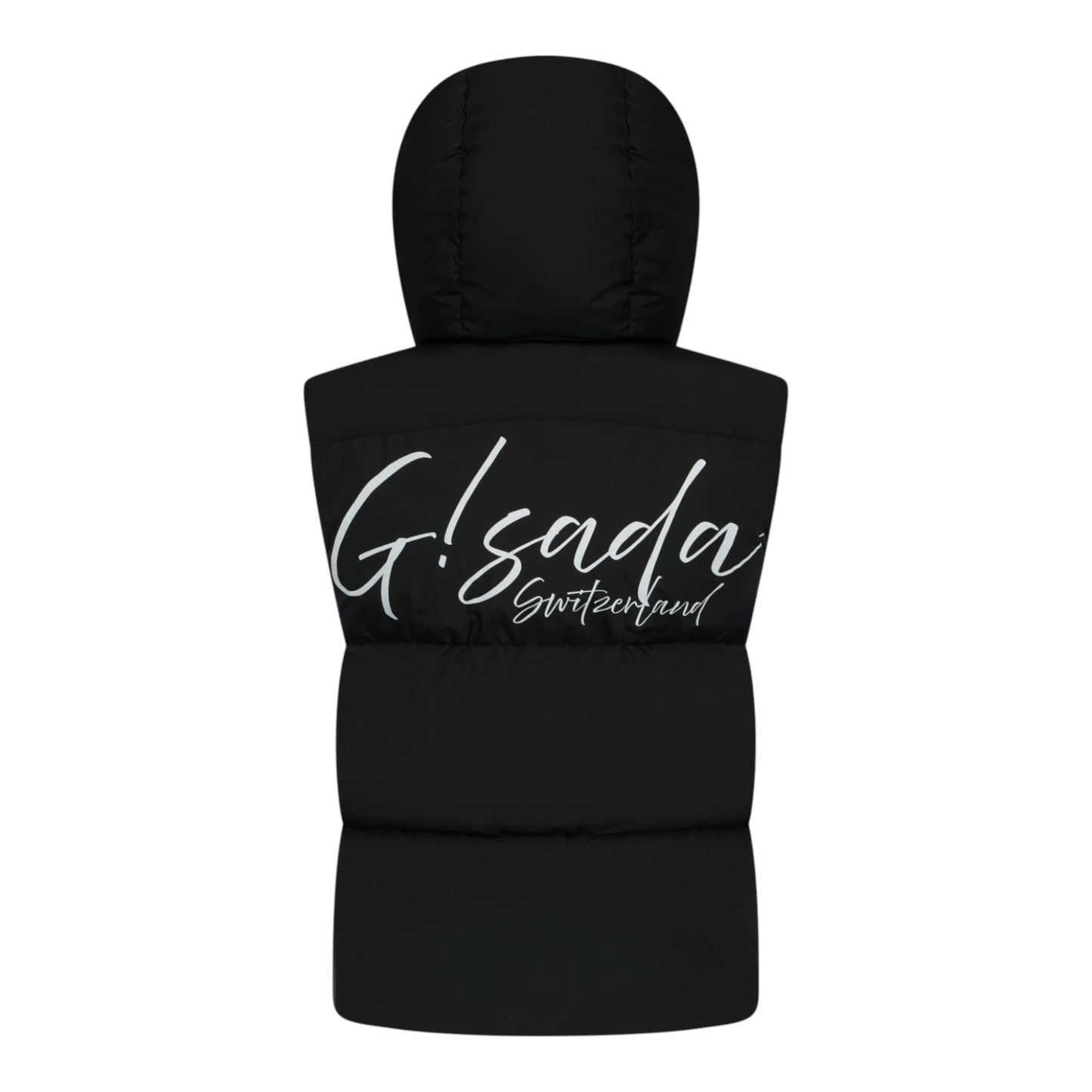 Puffer Gilet with Detachable Hood and Logo Print - Gisada.com