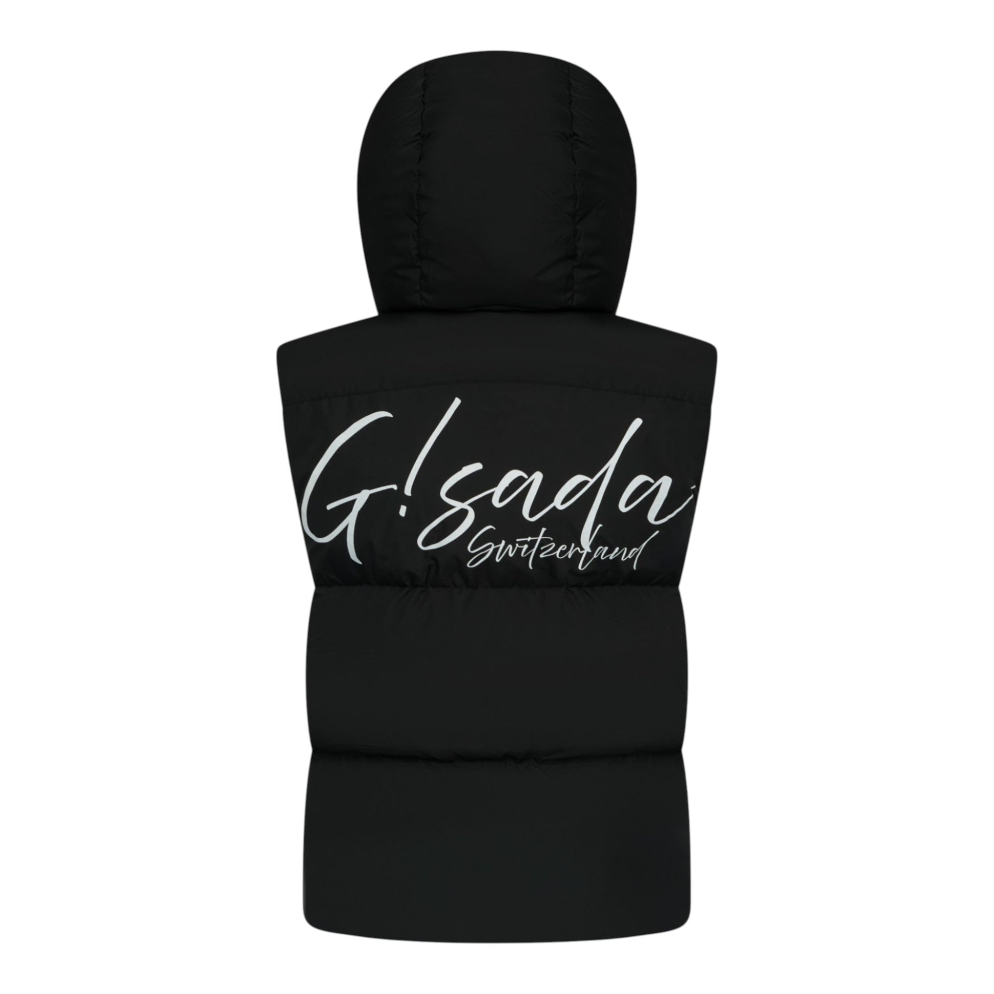 Puffer Gilet with Detachable Hood and Logo Print - Gisada.com