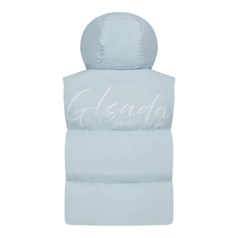 Puffer Gilet with Detachable Hood and Logo Print - Gisada.com