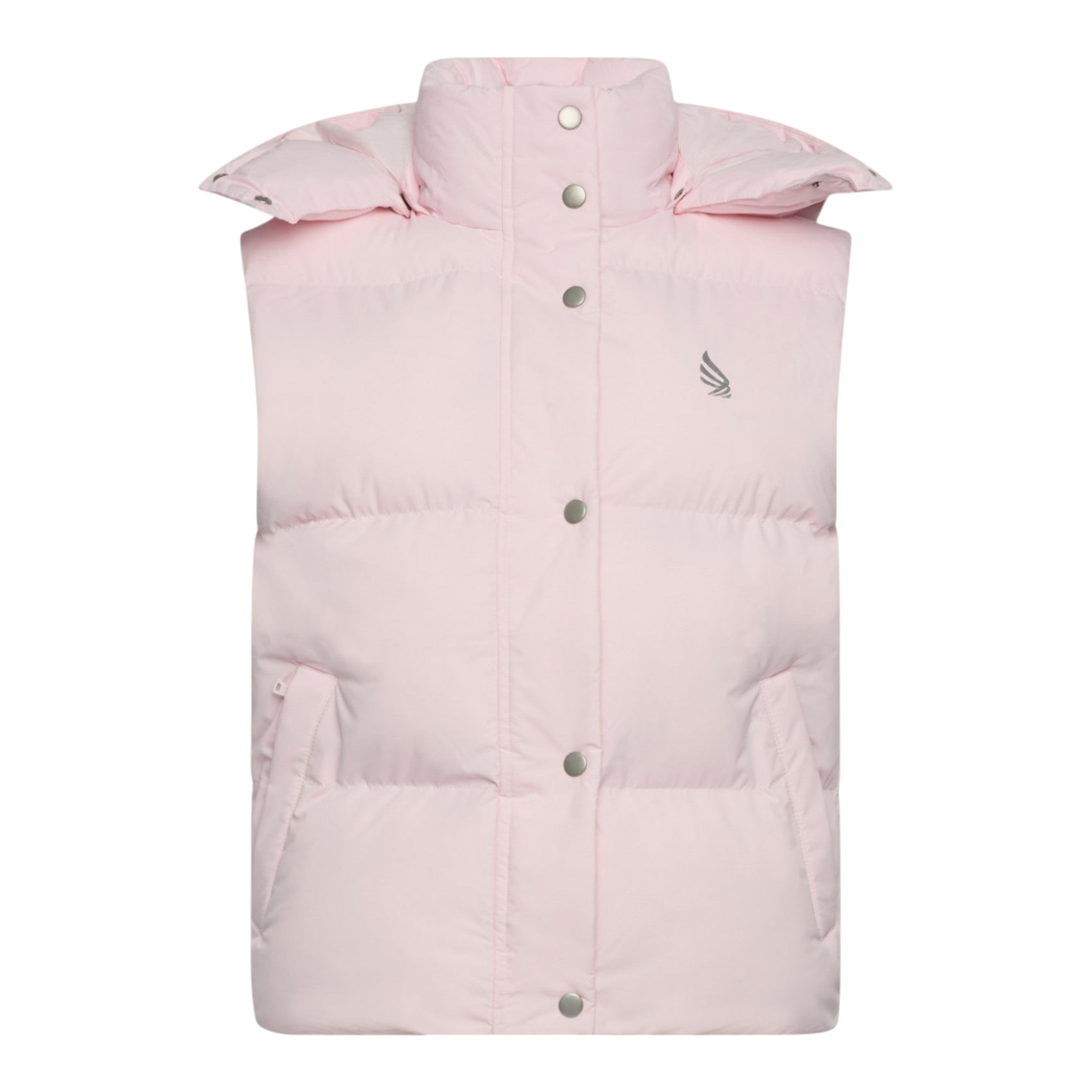 Puffer Gilet with Detachable Hood and Logo Print - Gisada.com