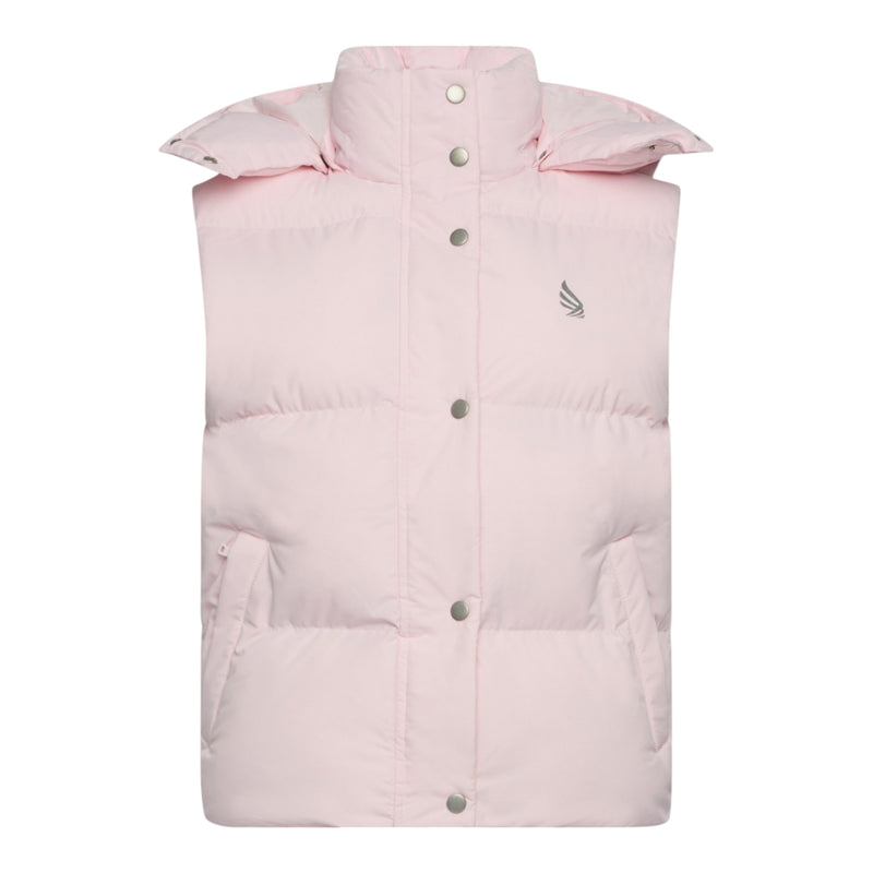 Puffer Gilet with Detachable Hood and Logo Print - Gisada.com